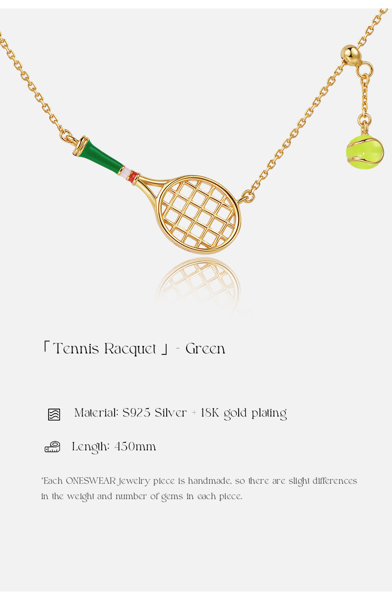 Tennis Racquet Necklace